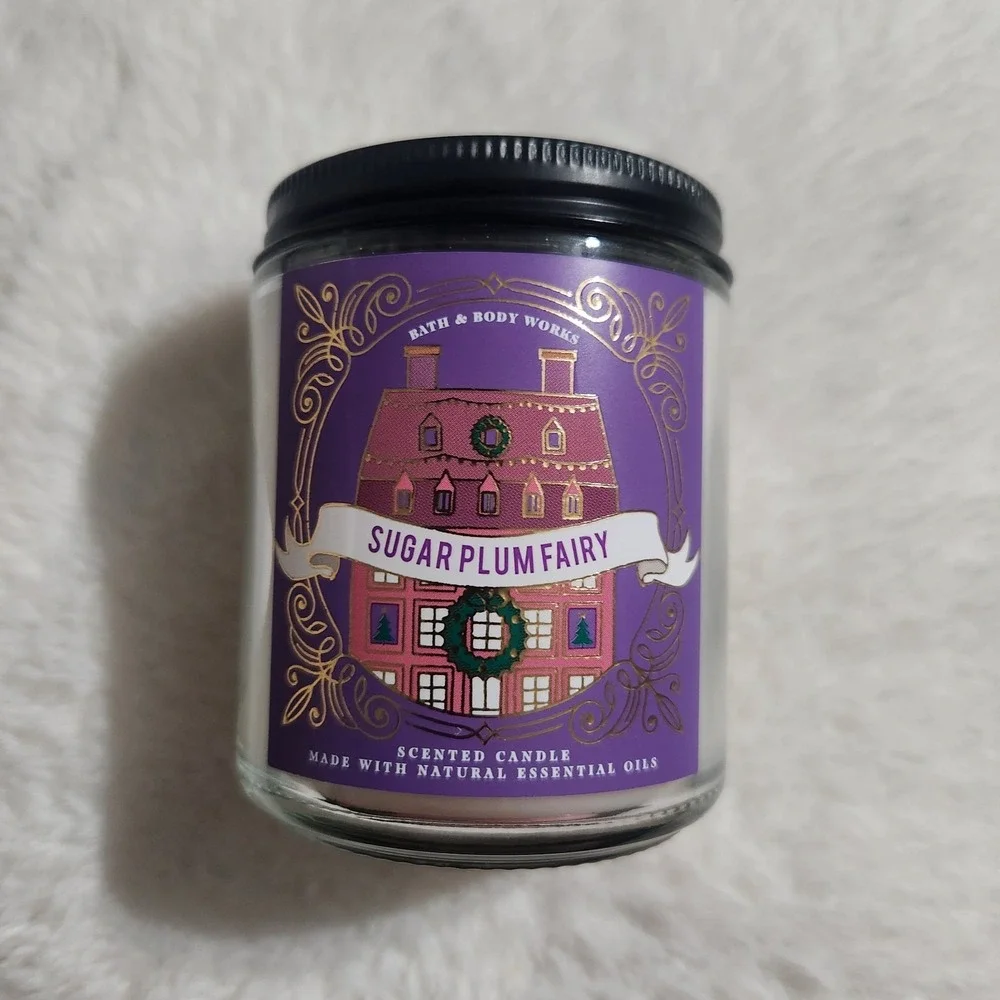 Sugar Plum Fairy Bath & Body Works Single Wick Jar Candle 7oz Brand New Limited - Picture 2 of 8
